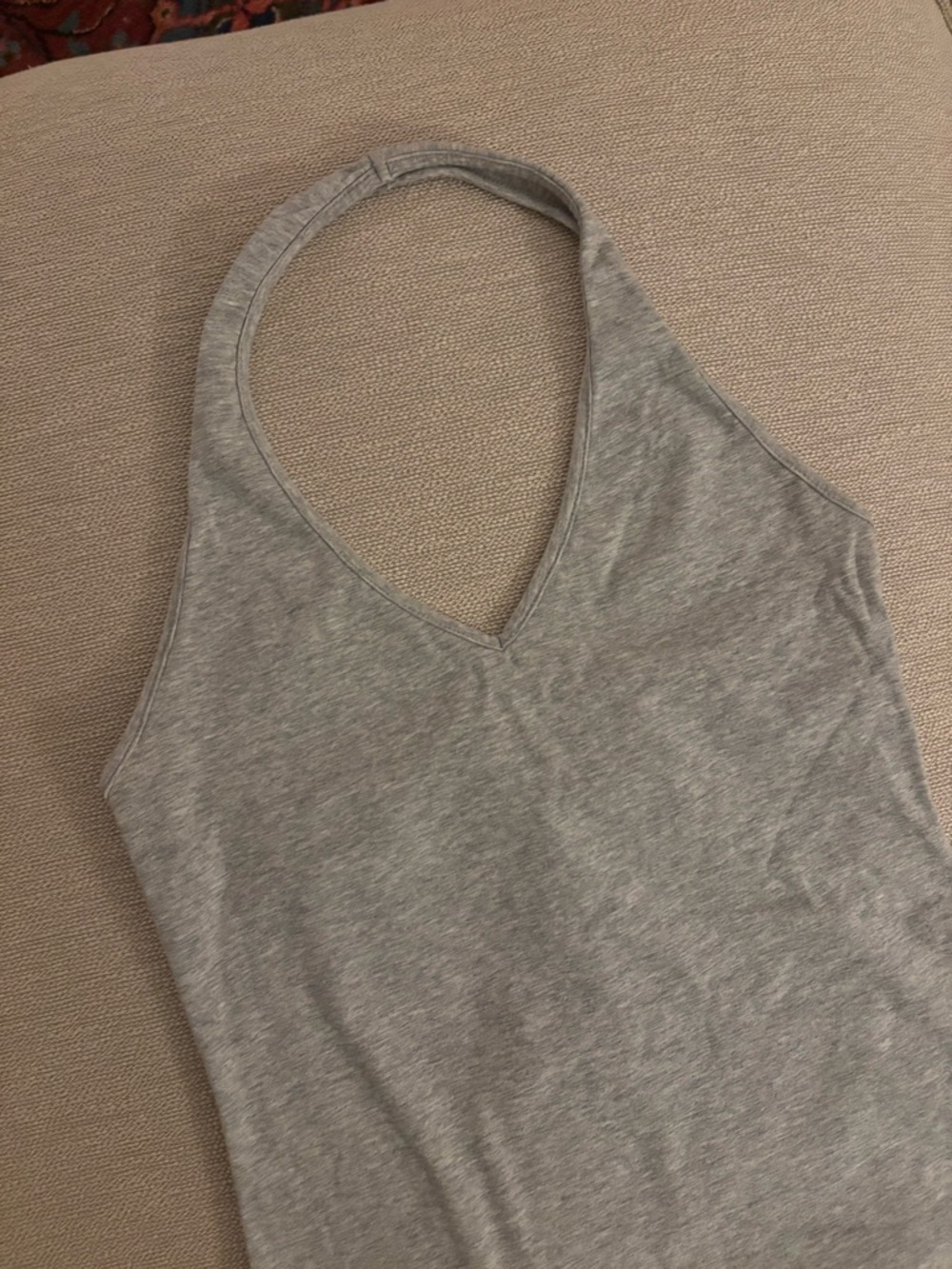 Gray V-Neck Halter Women’s Body Suit